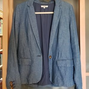 Madewell Linen Chambray Blazer Size 4